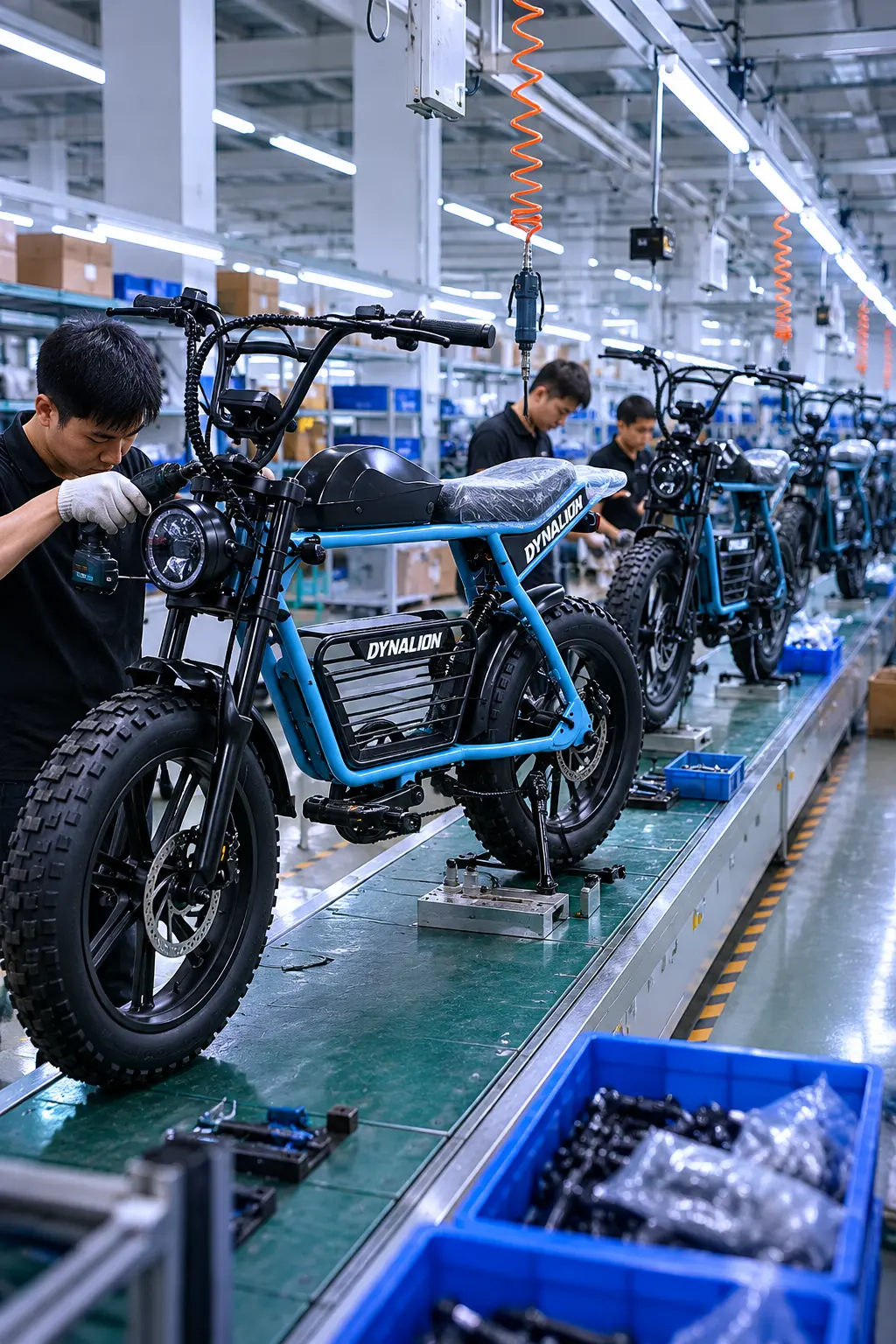 DYNAbike electric bike factory production capacity for OEM and ODM manufacturing